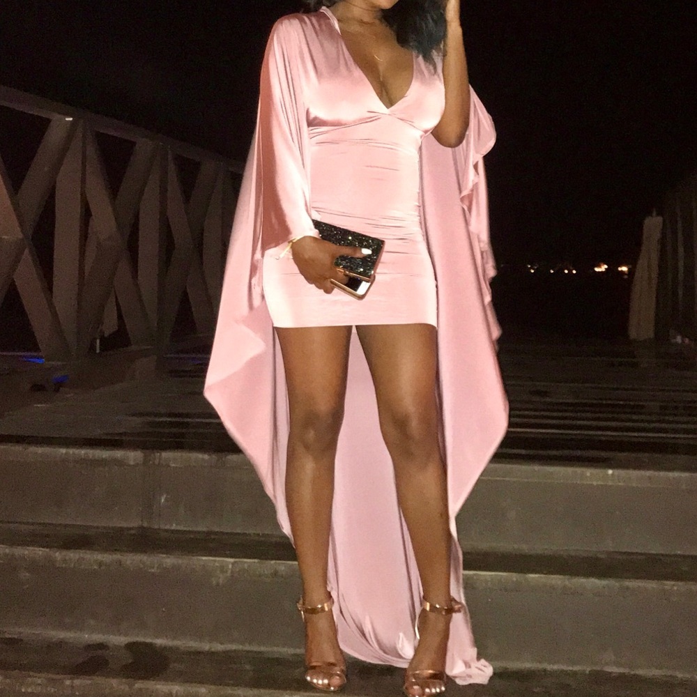 Pink fitted dress